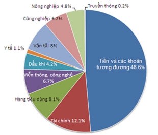 Cơ cấu danh mục đầu tư của ICV tính đến ngày 28/8/2009 - Nguồn: ICV.