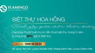 Ngày 25/3 tới đây tại Flamingo Đại Lải Resort sẽ diễn ra lễ mở bán biệt thự Đại Lải Flamingo.