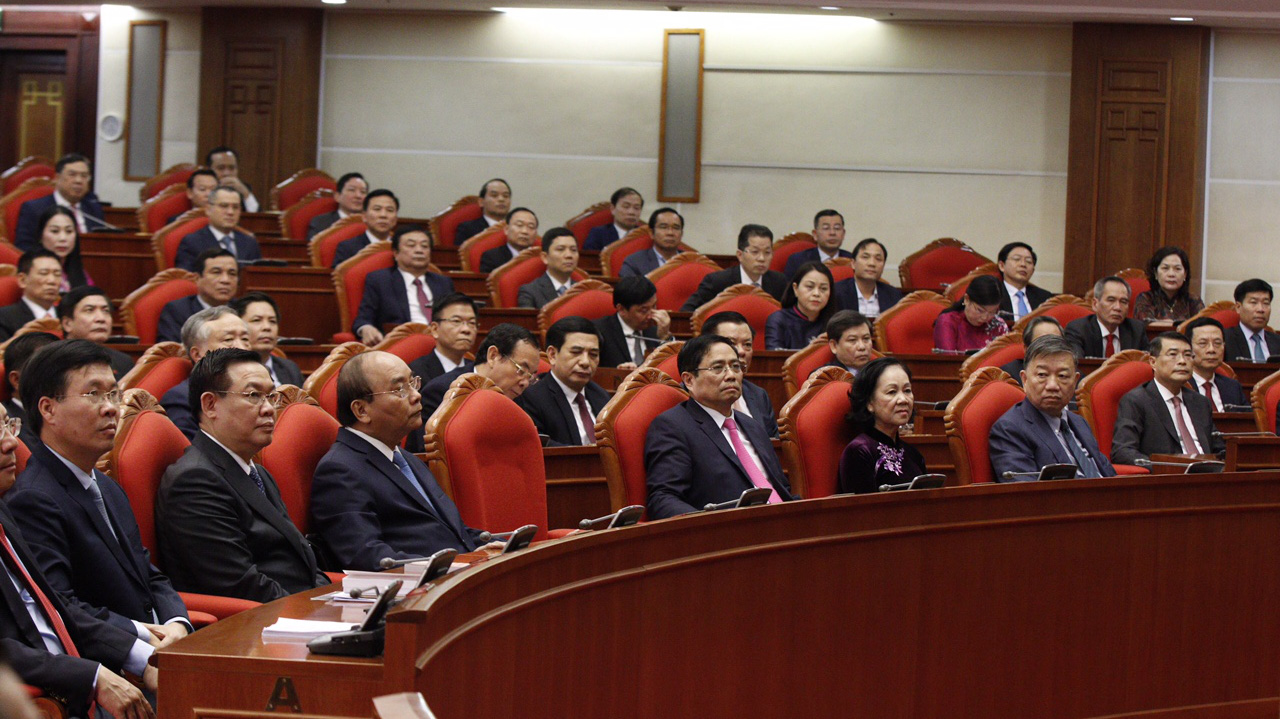 Ban Chấp hành Trung ương đã bỏ phiếu giới thiệu nhân sự ứng cử các chức danh Chủ tịch nước, Thủ tướng Chính phủ, Chủ tịch Quốc hội với số phiếu tập trung cao - Ảnh: VGP