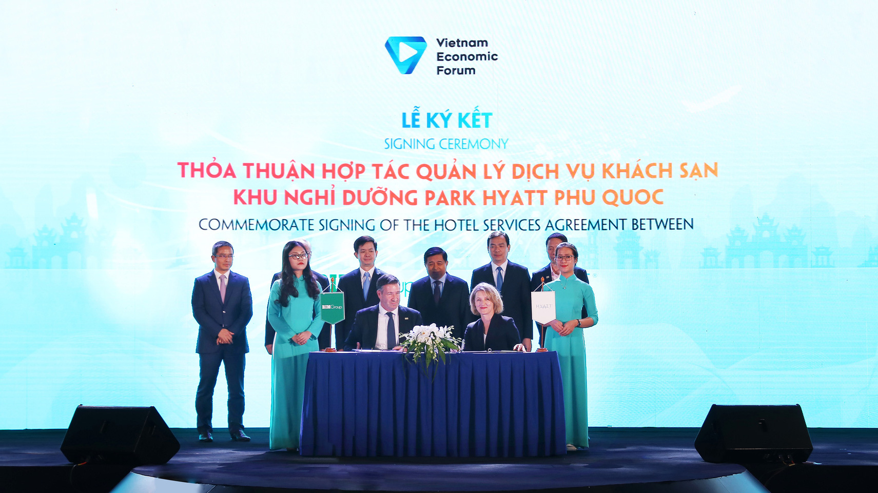 Thỏa thuận dịch vụ đã ký với Tập đoàn Hyatt trong khuôn khổ Diễn đàn là lời khẳng định cho vị thế nhà đầu tư hàng đầu Việt Nam trong lĩnh vực phát triển hạ tầng và bất động sản du lịch cao cấp của BIM Group.