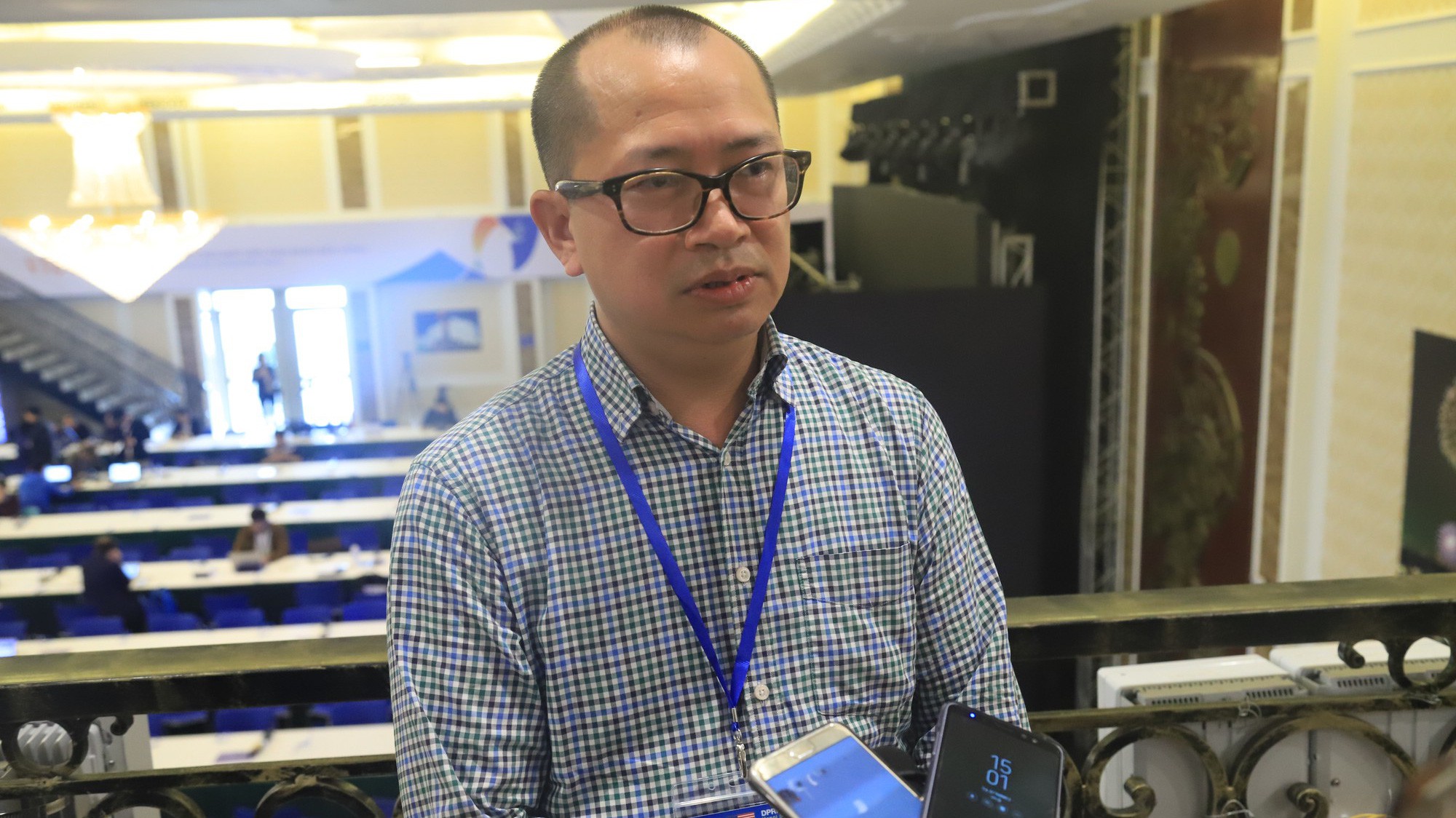 Ông Trịnh Minh Trung, giám đốc  Mark&B, công ty thiết kế bộ nhận diện Hội nghị Thượng đỉnh Mỹ - Triều tại Hà Nội 