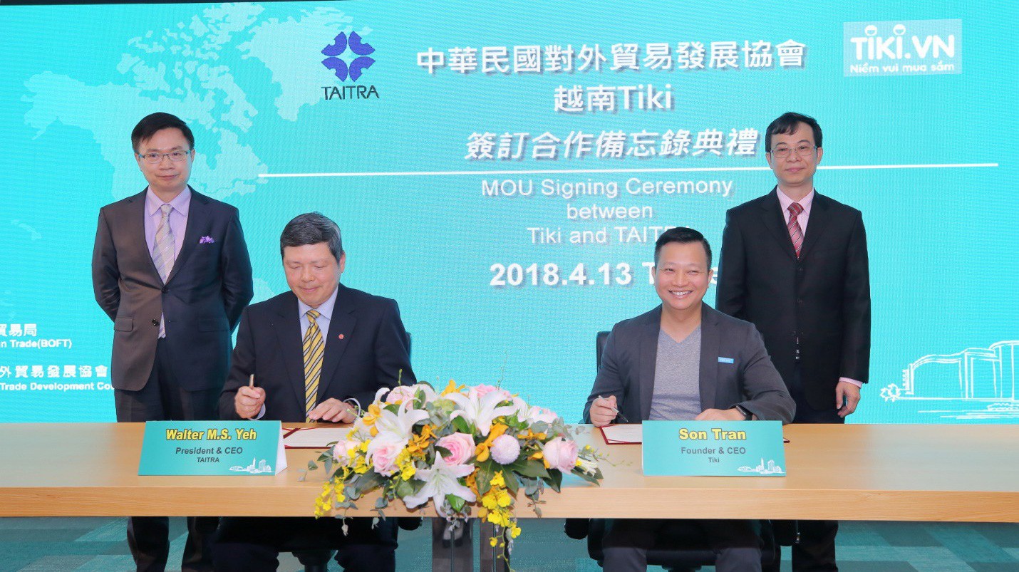 Tiki ký hợp tác với Hiệp hội Phát triển ngoại thương Đài Loan (TAITRA).