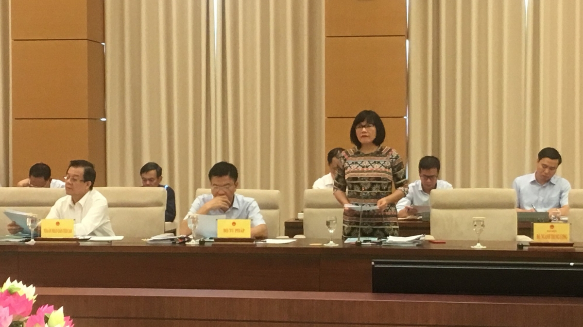 Lãnh đạo Bộ Tư pháp trình bày báo cáo về công tác thi hành án năm 2019