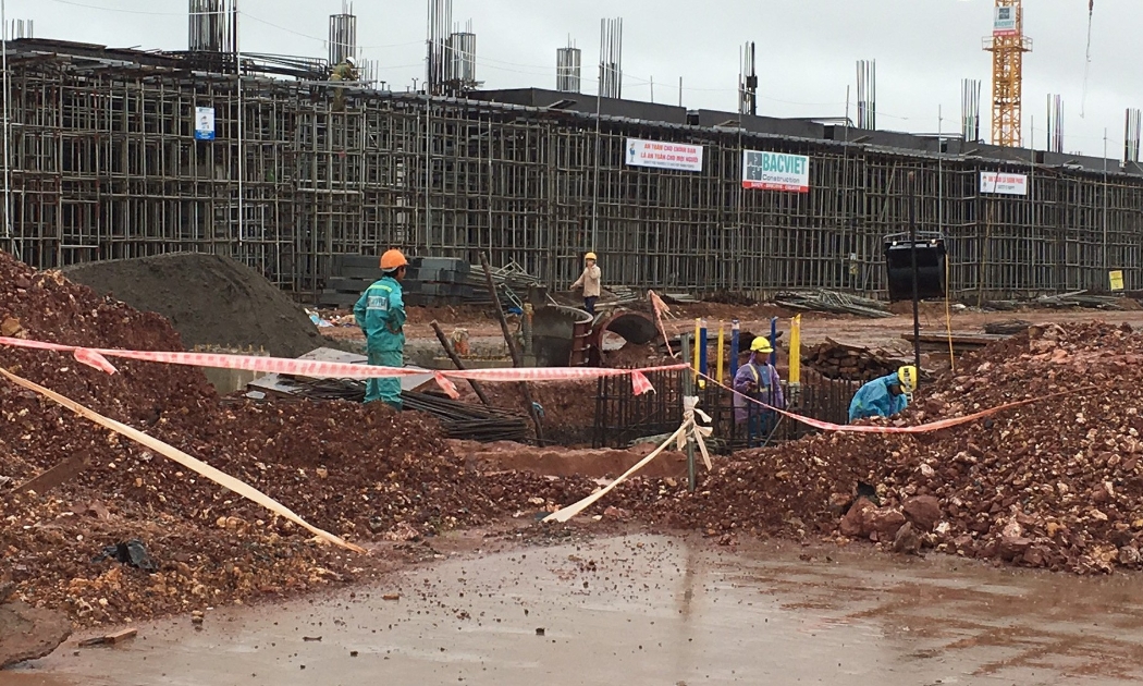 Một góc sân bay Quảng Ninh - nằm trong khu quy hoạch đặc khu Vân Đồn - đang được xây dựng.
