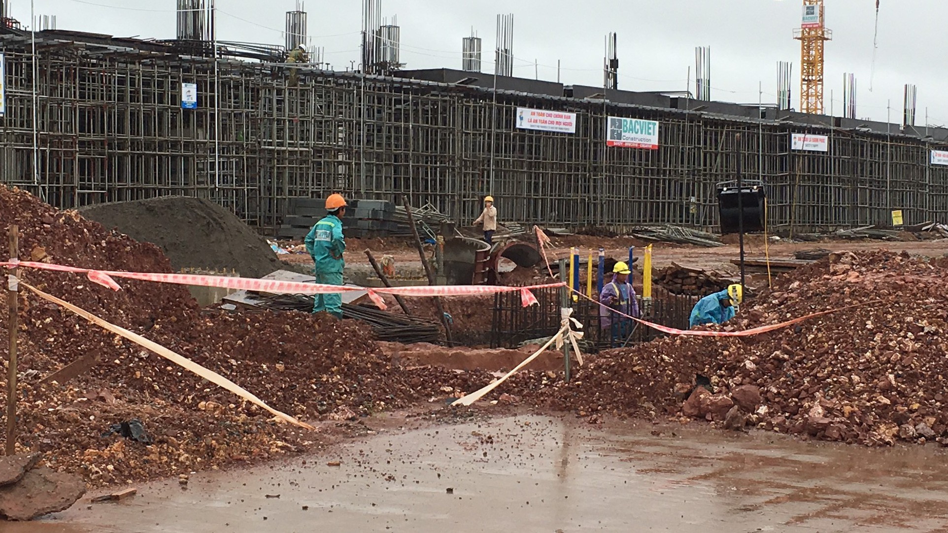 Một góc sân bay Quảng Ninh - nằm trong khu quy hoạch đặc khu Vân Đồn - đang được xây dựng.