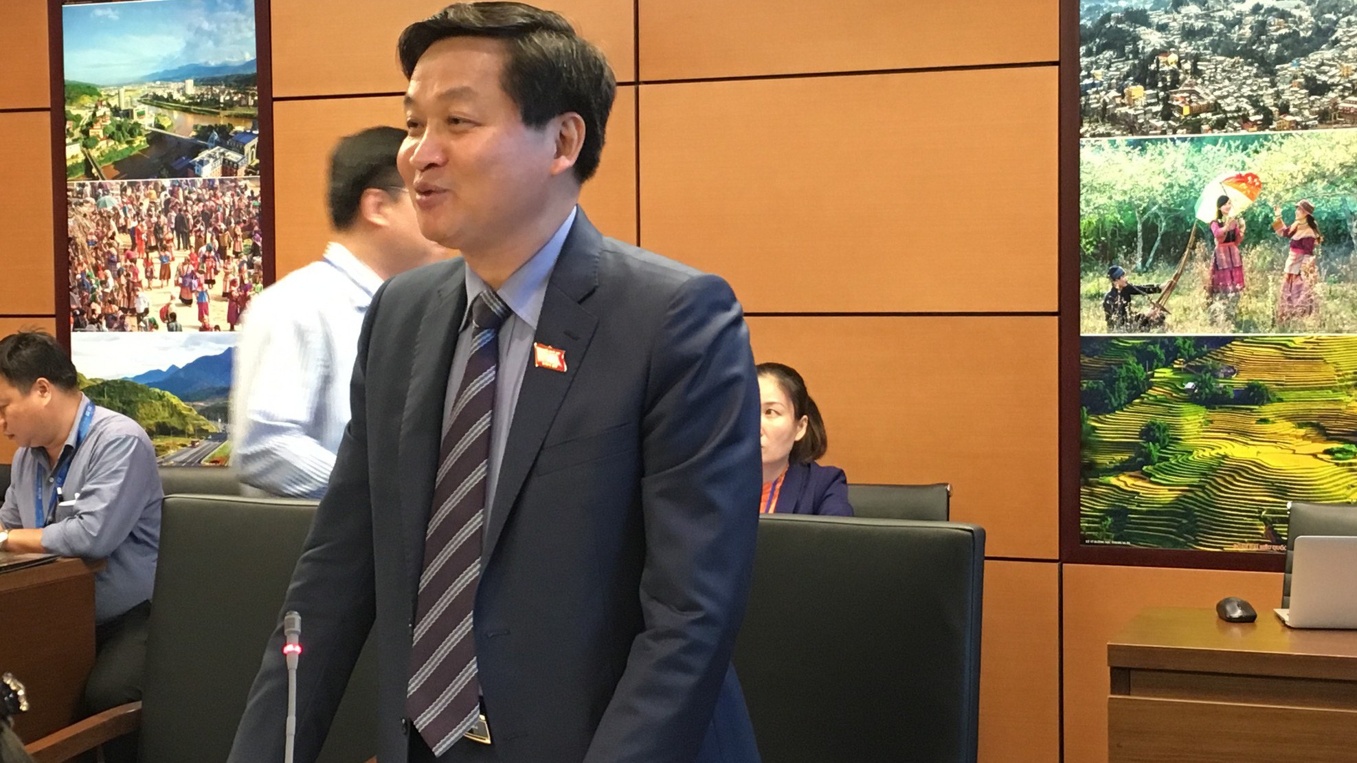 Tổng thanh tra Chính phủ Lê Minh Khái phát biểu tại phiên thảo luận tổ.