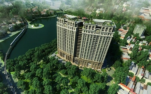 D’. Le Pont D’or - Hoàng Cầu nằm trên khu đất rộng 5.400 m2 tại trung tâm quận Đống Đa, gần hồ Hoàng Cầu. Dự án gồm 23 tầng nổi, 4 tầng hầm và 308 căn hộ, trong đó có tới 90% căn hộ với tầm nhìn hướng hồ.