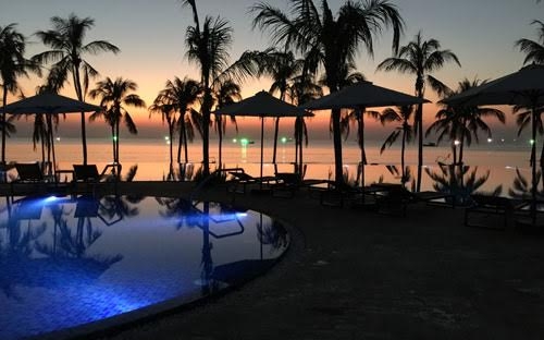 Một góc nhìn ra biển vào đêm tại Novotel Phu Quoc Resort.