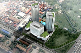 Phối cảnh dự án Indochina Plaza Hanoi.