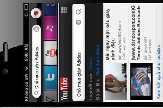 Ứng dụng Dragon Search và Dragon Dictation hỗ trợ giọng nói bằng tiếng Việt.
