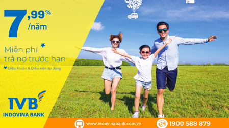 Ngoài mức lãi suất ưu đãi và ổn định, chính sách trả nợ trước hạn miễn phí, các khoản vay mua bất động sản/ mua xe ôtô tại ngân hàng Indovina còn có nhiều tiện ích hấp dẫn khác.