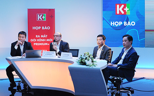 Buổi công bố sáp nhập hai gói cước là Access và Premium HD+ thành một gói cước duy nhất là Premium+ của K+, sáng 1/3.