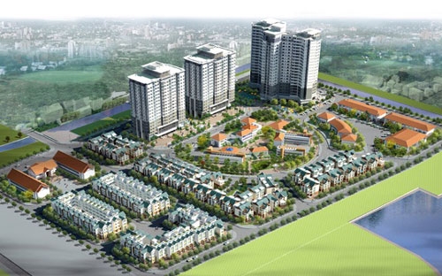 Phối cảnh dự án khu đô thị Trung Văn, Từ Liêm, Hà Nội.<br>