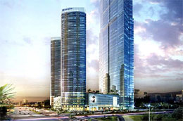 Mô hình dự án Keangnam Hanoi Landmark Tower. 