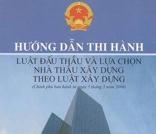 Luật Đấu thầu có hiệu lực từ ngày 1/4/2009 được áp dụng cho việc mua sắm công tại Việt Nam