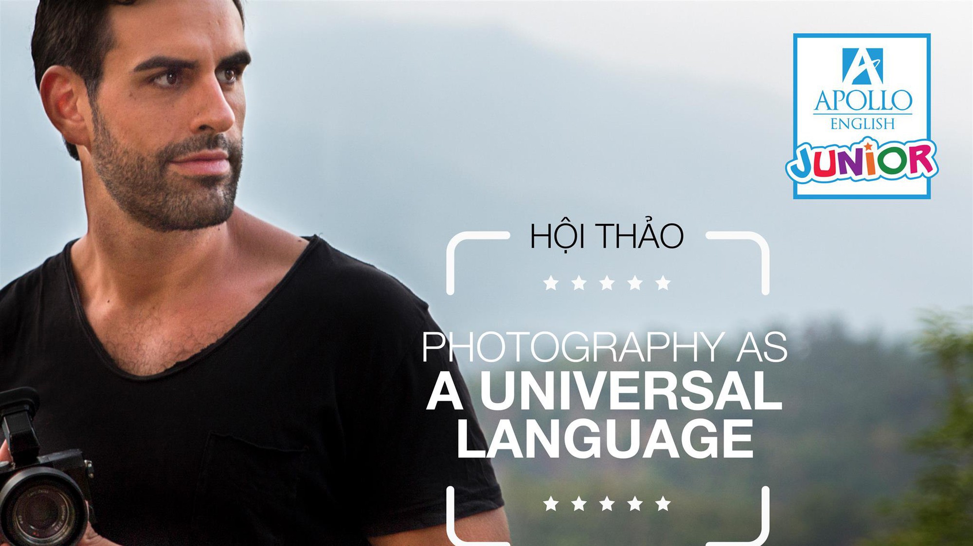 Sự kiện với nhiếp ảnh gia Rubén Salgado Escudero là hoạt động cộng hưởng với các bài giảng tiếng Anh trên lớp, các chương trình dã ngoại, các dự án khoa học nghệ thuật… bằng tiếng Anh tại Học viện hè Apollo English 2018.