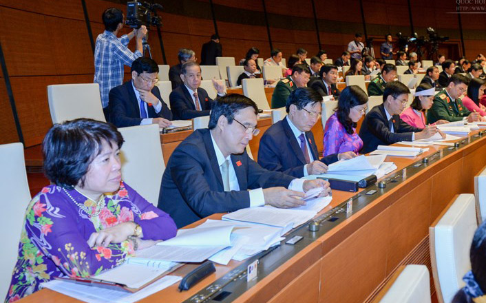 Một phiên họp toàn thể của Quốc hội khoá 14.