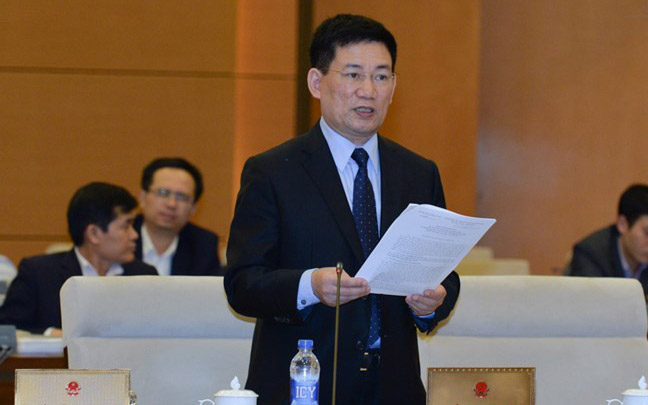 Tổng kiểm toán Nhà nước Hồ Đức Phớc trình bày đề án về biên chế, bộ máy.