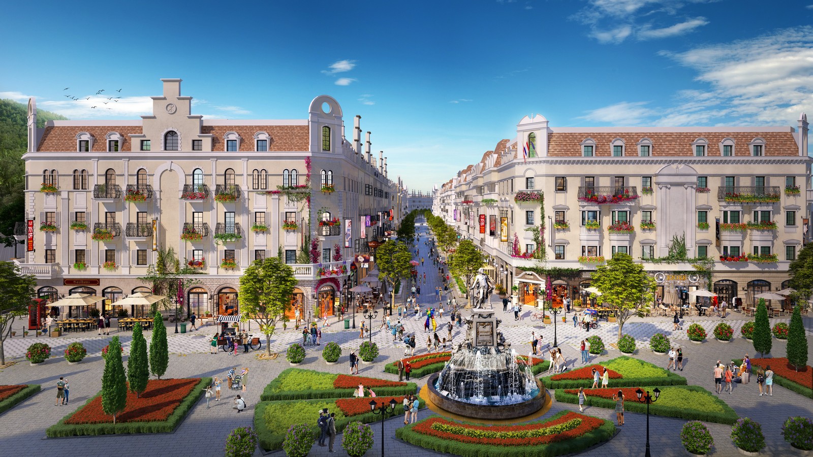 Shophouse Europe là phân khu nhà phố mang phong cách châu Âu thuộc tổ hợp Sun Plaza Grand World tọa lạc bên bờ Vịnh di sản. 