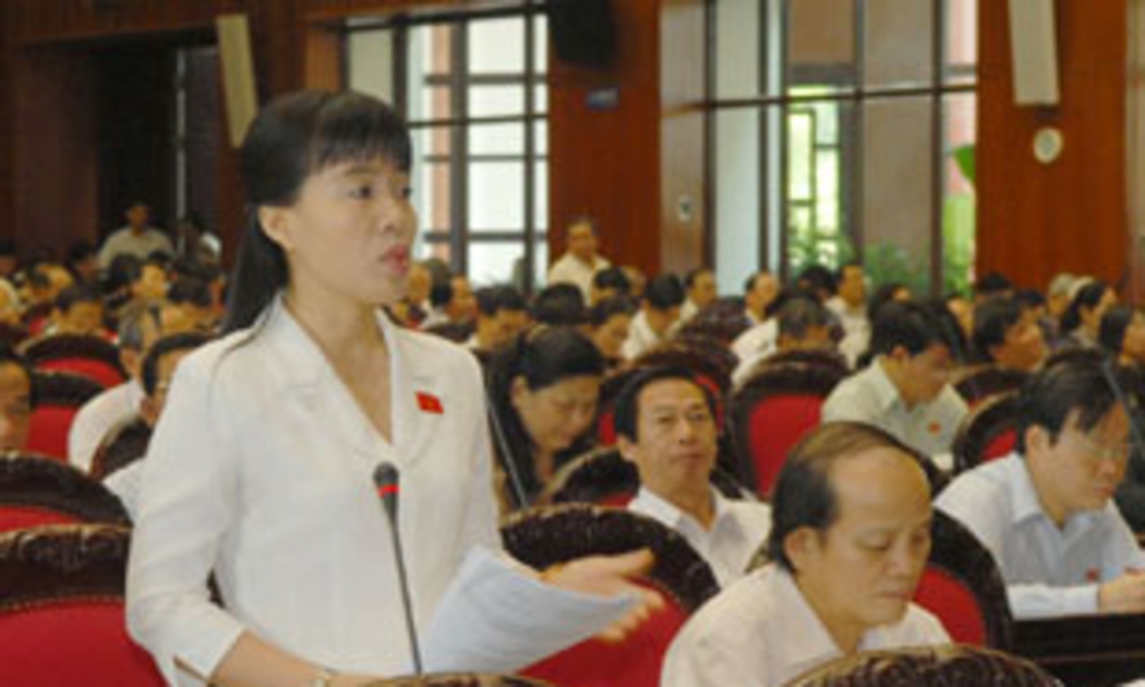 Đại biểu Nguyễn Thị Kim Thúy: Chuẩn bị các dự án luật chưa tốt chủ yếu là do nguyên nhân chủ quan- Ảnh: TTXVN.