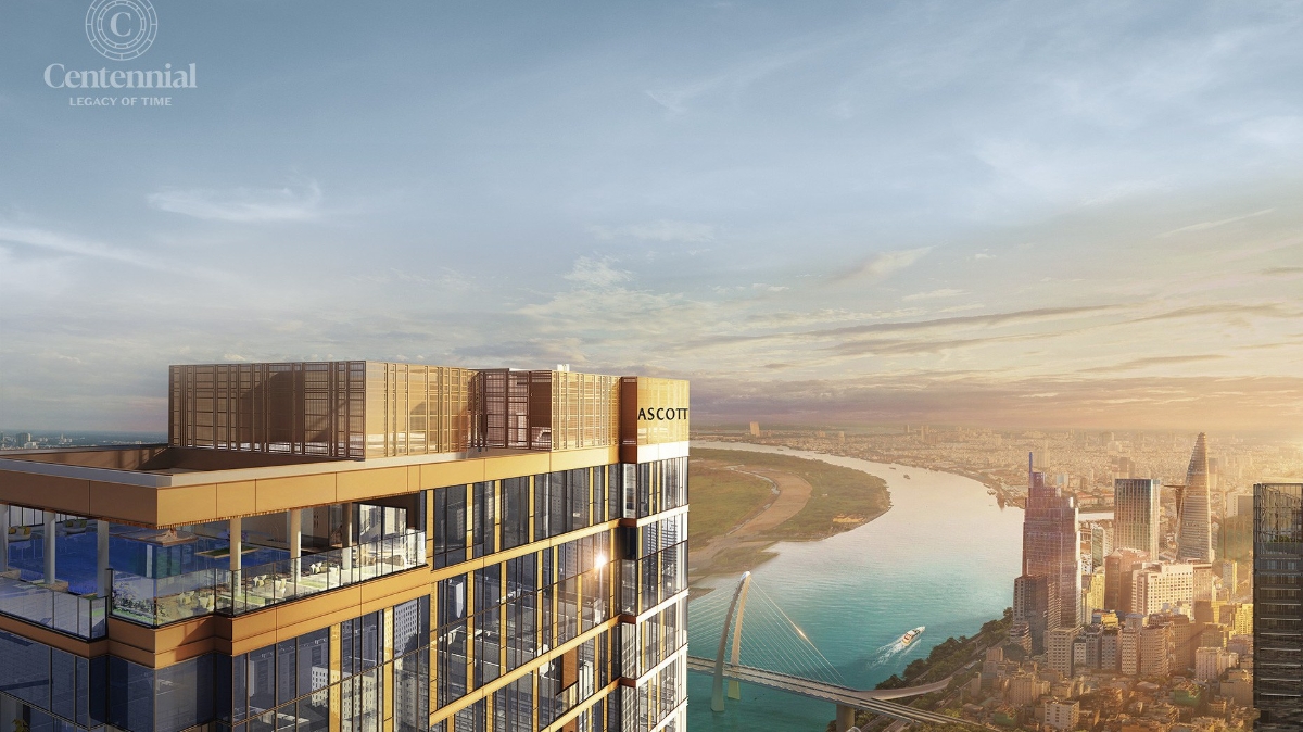 Centennial là công trình có thiết kế mặt ngoài tuyệt đẹp bên sông Sài Gòn.