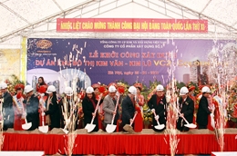 Lãnh đạo các bộ, ngành cùng chủ đầu tư động thổ khởi công dự án ngày 25/1.
