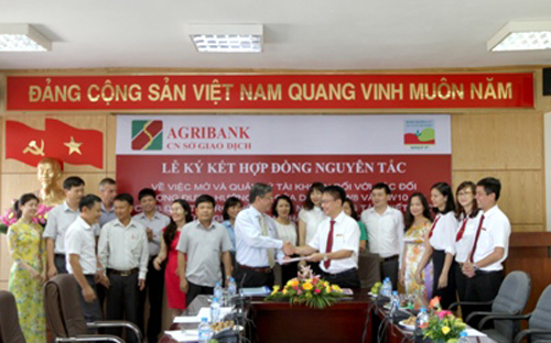 Trong năm qua, Agribank đã ký kết hai thỏa thuận hợp tác trong lĩnh vực thanh toán biên mậu.