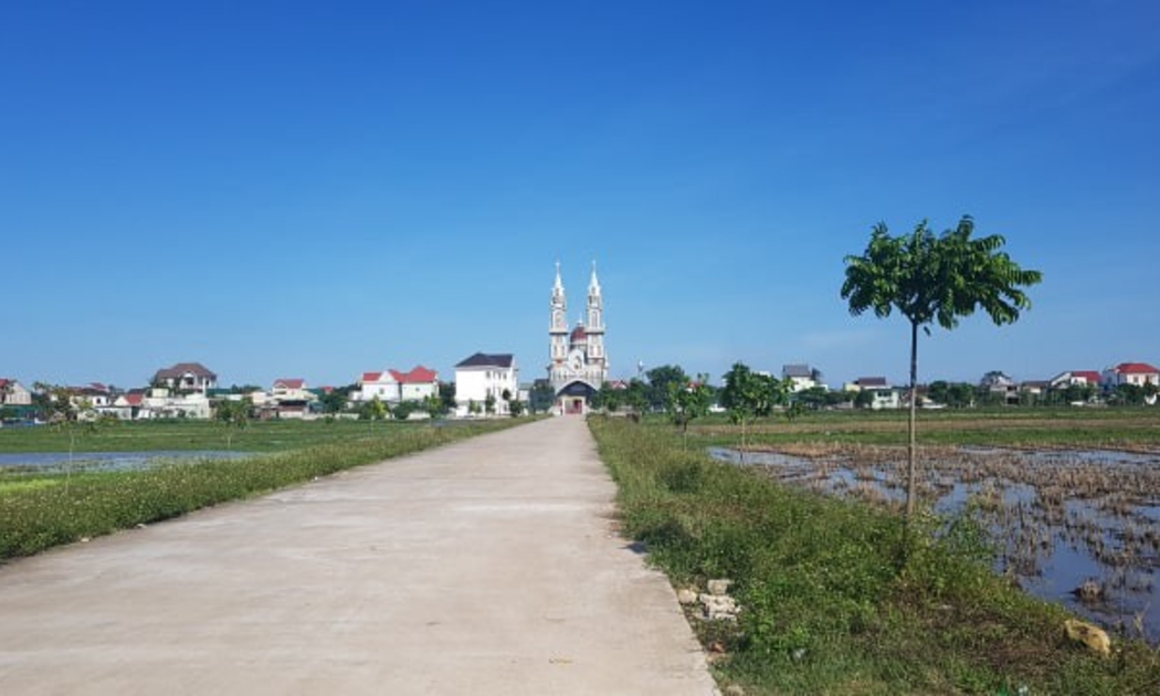 Một ngôi làng ở Nghệ An, nơi có một số gia đình trình báo có thân nhân mất tích ở Anh.