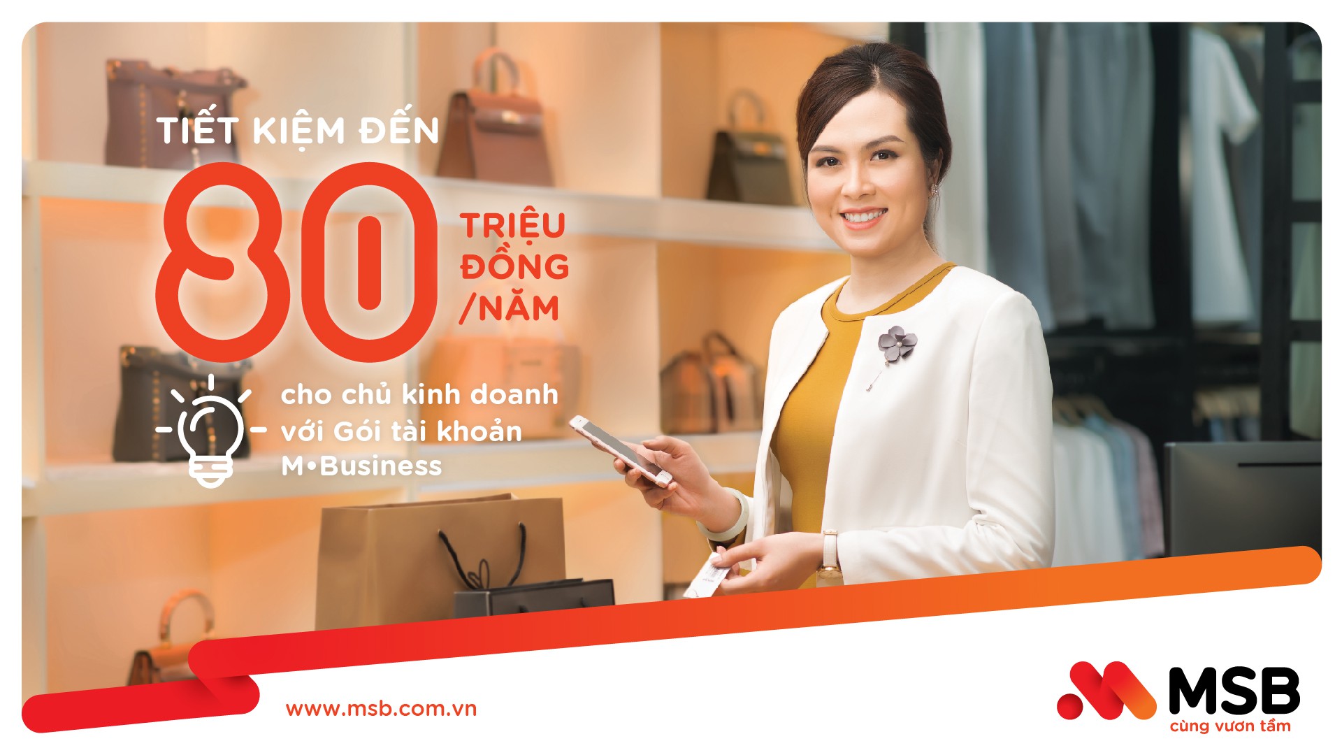 Với hai gói giải pháp mới tín dụng toàn diện cho doanh nghiệp nhỏ và M - Business lần đầu tiên được MSB giới thiệu, các doanh nghiệp vi mô và các hộ kinh doanh cá thể sẽ được tiếp sức, tự tin hướng đến các mục tiêu kinh doanh lớn và bền vững hơn.