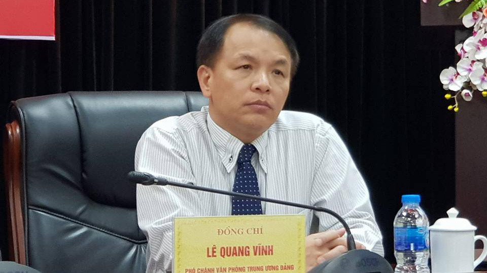 Phó chánh Văn phòng Trung ương Lê Quang Vĩnh.