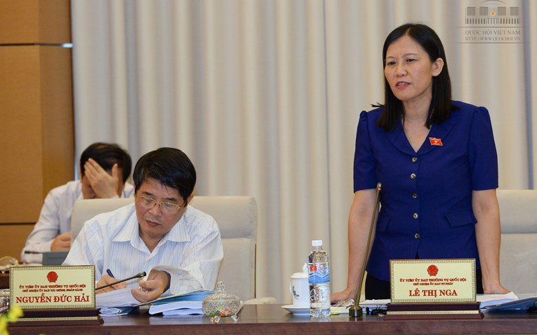 Chủ nhiệm Uỷ ban Tư pháp Lê Thị Nga cho rằng cần làm rõ trách nhiệm người đứng đầu trong phòng chống lãng phí.