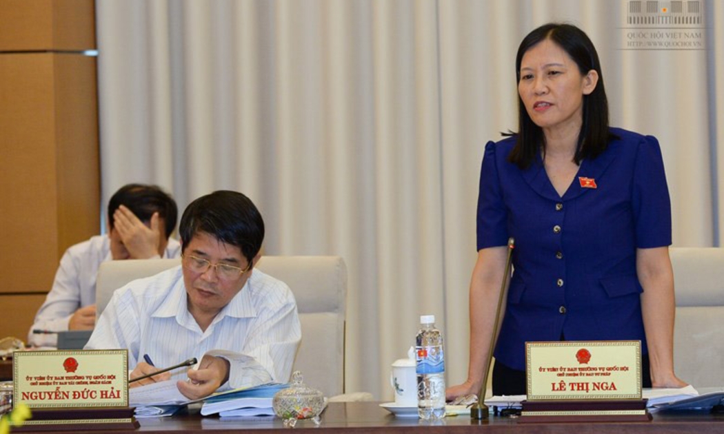 Chủ nhiệm Uỷ ban Tư pháp Lê Thị Nga cho rằng cần làm rõ trách nhiệm người đứng đầu trong phòng chống lãng phí.