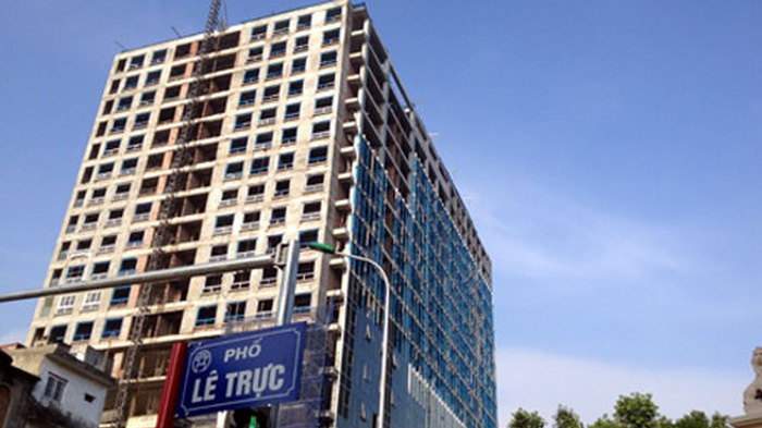 Dự án 8B Lê Trực đã để xảy ra sai phạm kéo dài gần 5 năm chưa khắc phục xong.