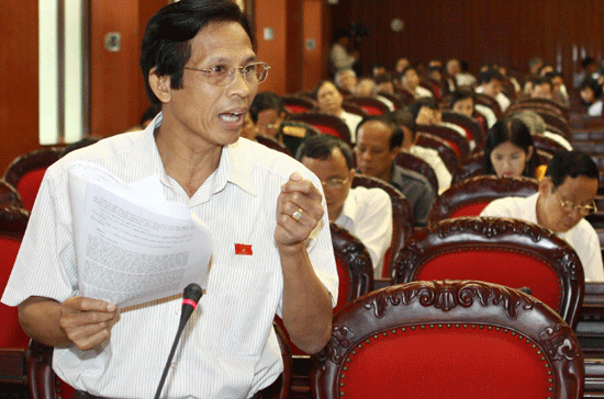 Đại biểu Lê Quốc Dung:"Tôi đồng tình 3/4 những nội dung mà Chính phủ trình bày trong phần quy hoạch này" - Ảnh: TTXVN.