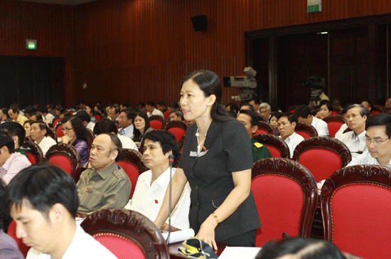 Quốc hội tranh luận về hình thức thi hành án tử hình - Ảnh: TTXVN.