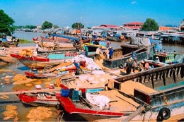 Nhộn nhịp mua bán lúa ngoại ở Tịnh Biên.