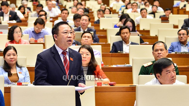 Đại biểu Lưu Bình Nhưỡng phát biểu tại nghị trường.