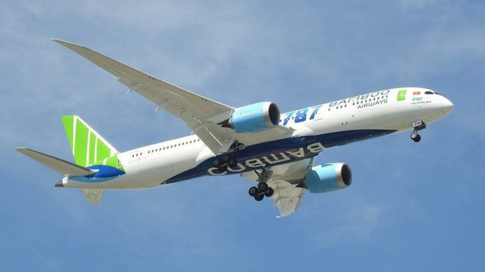 Máy bay Boeing 787-9 Dreamliner của Bamboo Airways.