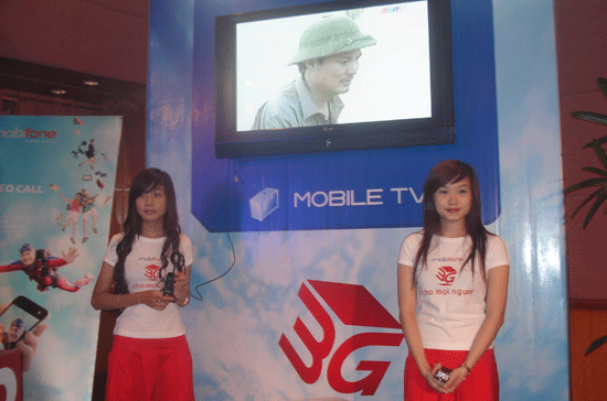 Các dịch vụ 3G của MobiFone được giới thiệu tại buổi khai trương.