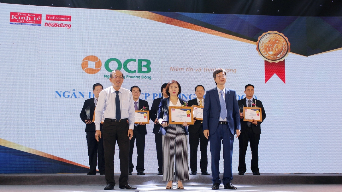 OCB vinh dự được bình chon là thương hiệu Tin - Dùng ở hạng mục dịch vụ bán lẻ.