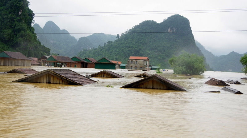 Mực nước các sông ở miền Trung đang lên, nguy cơ ngập lụt trở lại. Ảnh minh họa. 