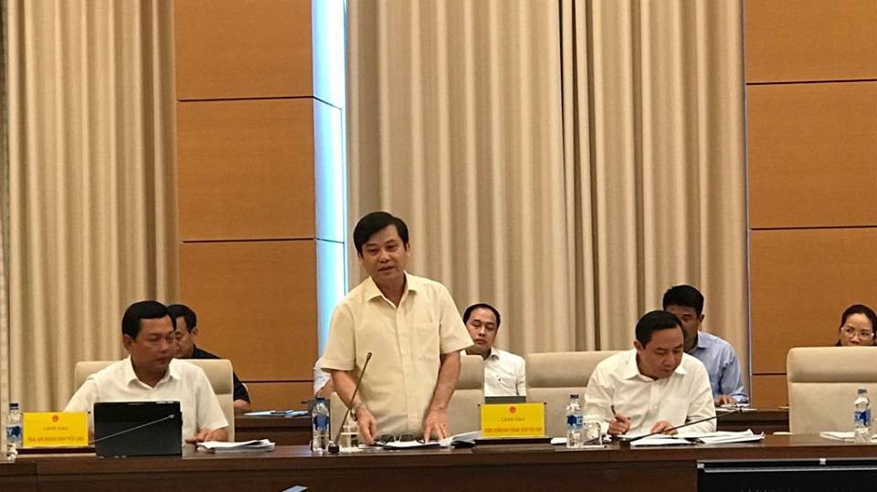 Viện trưởng Viện Kiểm sát nhân dân Tối cao Lê Minh Trí phát biểu tại phiên họp chiều 4/9 của Uỷ ban Tư pháp.