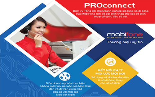 MobiFone ra mắt dịch vụ ProConnect sử dụng Hotline đầu số di động với những tiện ích và giá cước tiết kiệm.