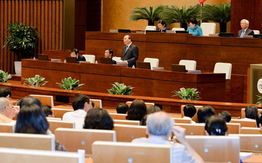 Một phiên chất vấn tại Quốc hội.