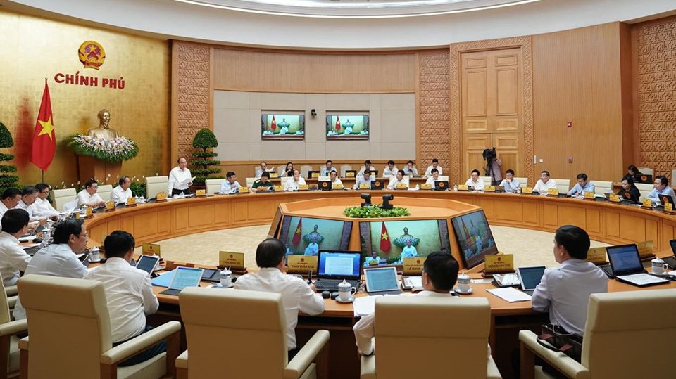 Một phiên họp của Chính phủ đương nhiệm - Ảnh: QP 