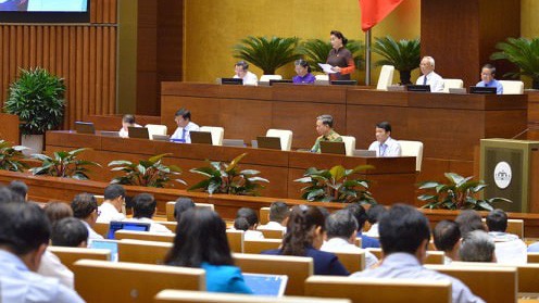 Một phiên họp của Quốc hội khoá 14 - Ảnh: QP 