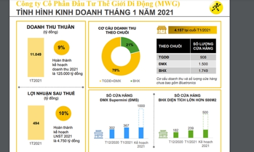 Tháng 1, Thế giới Di động báo lãi 494 tỷ đồng
