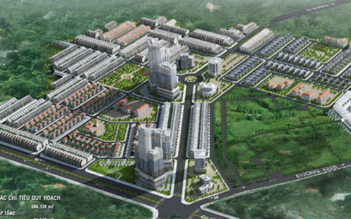 Sau 10 năm triển khai, dự án khu đô thị Nam An Khánh mới chỉ hoàn tất phần móng của vài trăm căn nhà thấp tầng.<br>