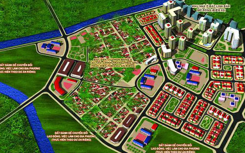 Phối cảnh quy hoạch chi tiết khu đô thị mới Nam hồ Linh Đàm.<br>