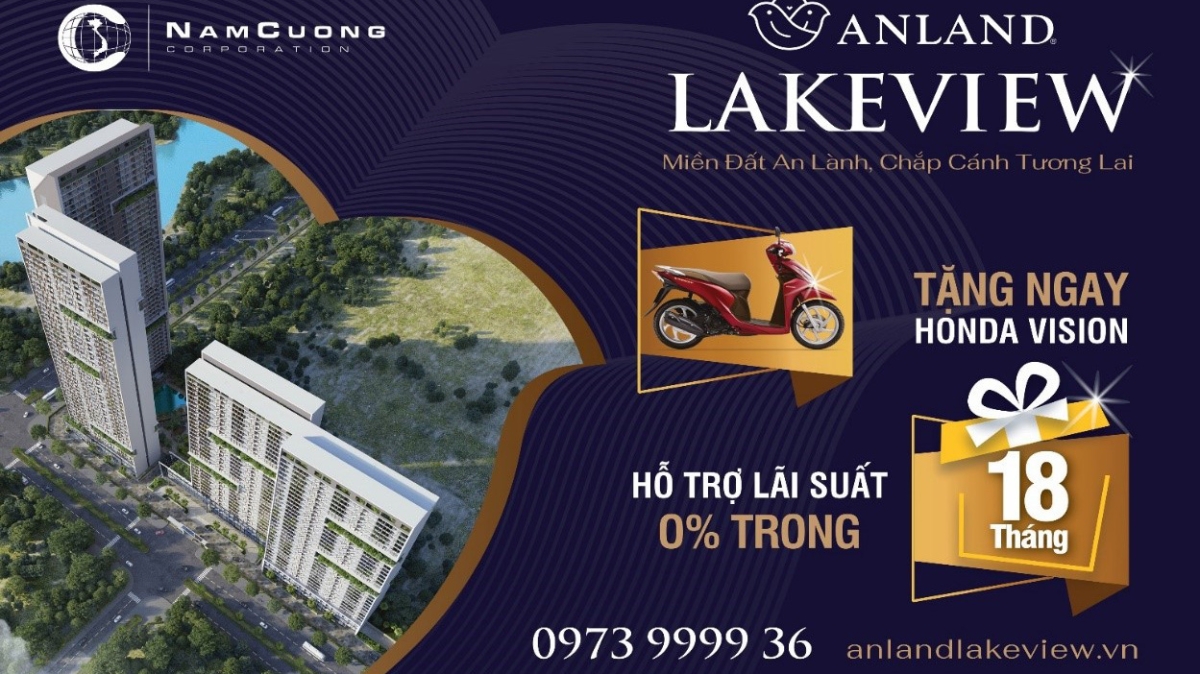Nhiều ưu đãi hấp dẫn trong chính sách bán hàng của dự án Anland Lakeview.